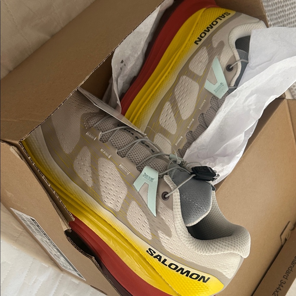 NIB Salomon Women’s Athletic Shoes - Cream, Yellow, Burnt Orange